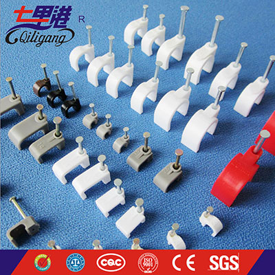 Circle cable clamp plastic wall clip