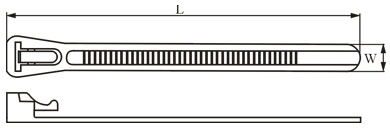 Cable accessories supplier_Releasable Cable Ties drawing