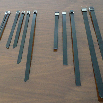 Cable tie Contacts supplier_PVC Surface Stainless Steel Tie With Head