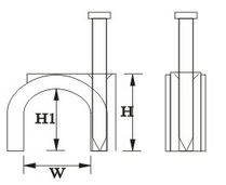 cable clamp manufacturer_Circle cable clamp plastic wall clip drawing