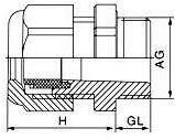 Nylon Cable Gland Manufacturer_ PG Nylon Cable Gland drawing