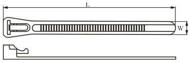 tensile nylon cable tie supplier_Releasable Cable Ties drawing