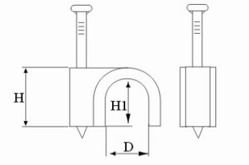 Flat Cable Clip Supplier_Circle Cable Clip drawing